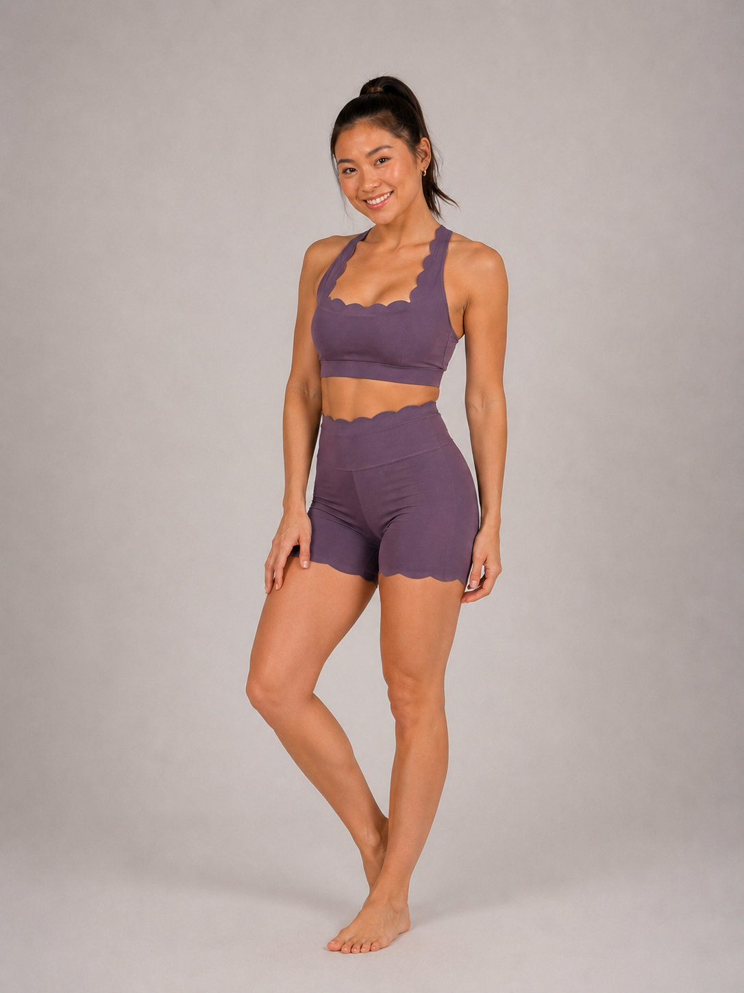 Ginger High-Waist Shorts Lilly Purple