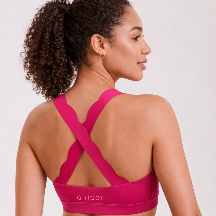 Ginger Duo Cross Sports Bra Lilly Pink